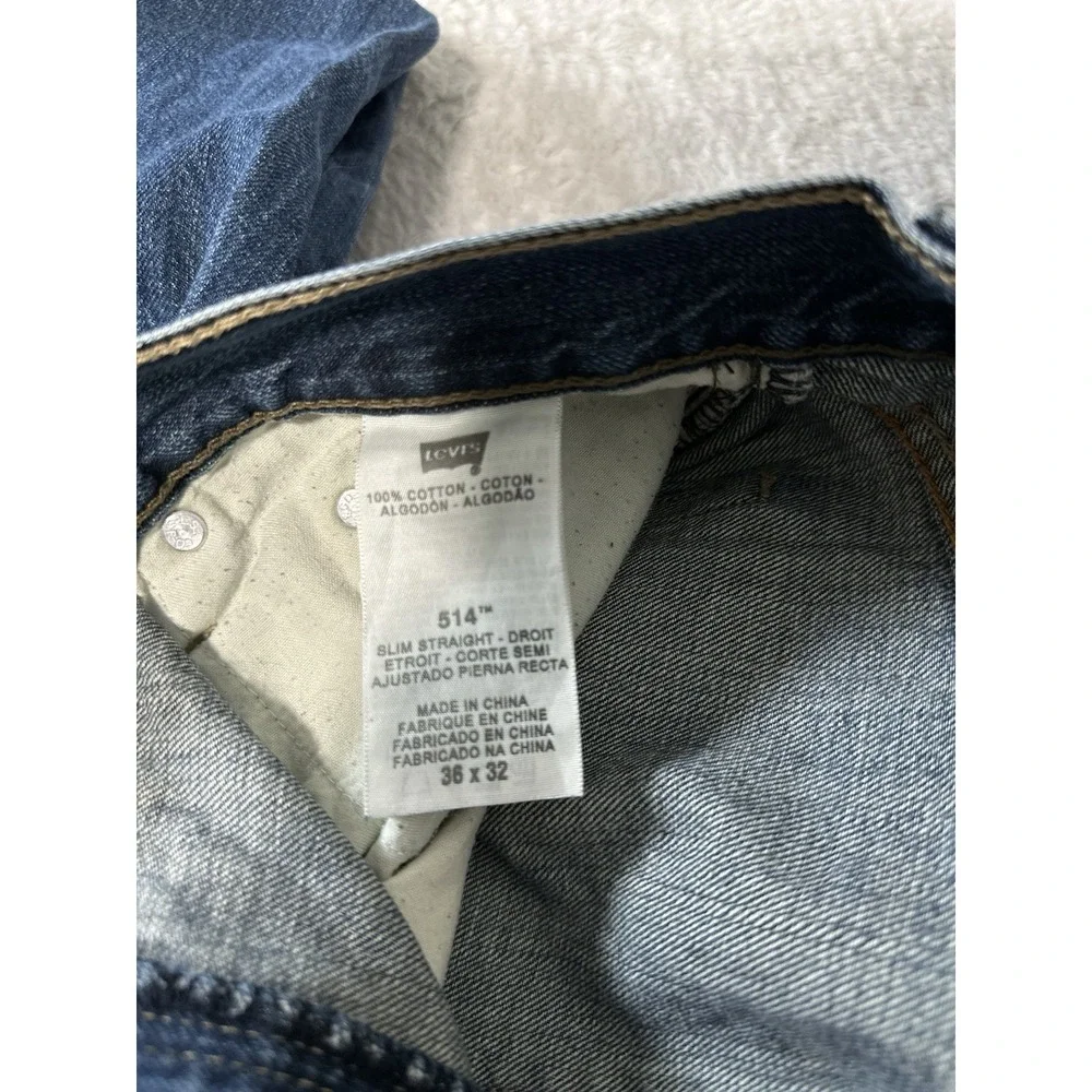 Levi's 514 Mens Slim Straight Size 36x32 Act (‎ 36x34 ) Denim Blue Jeans